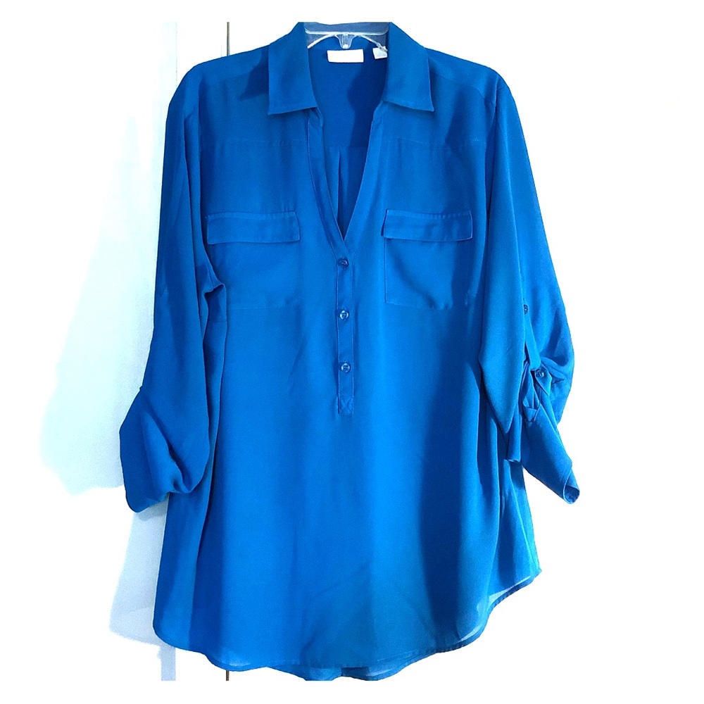 Gauzy blue top from NY&Co